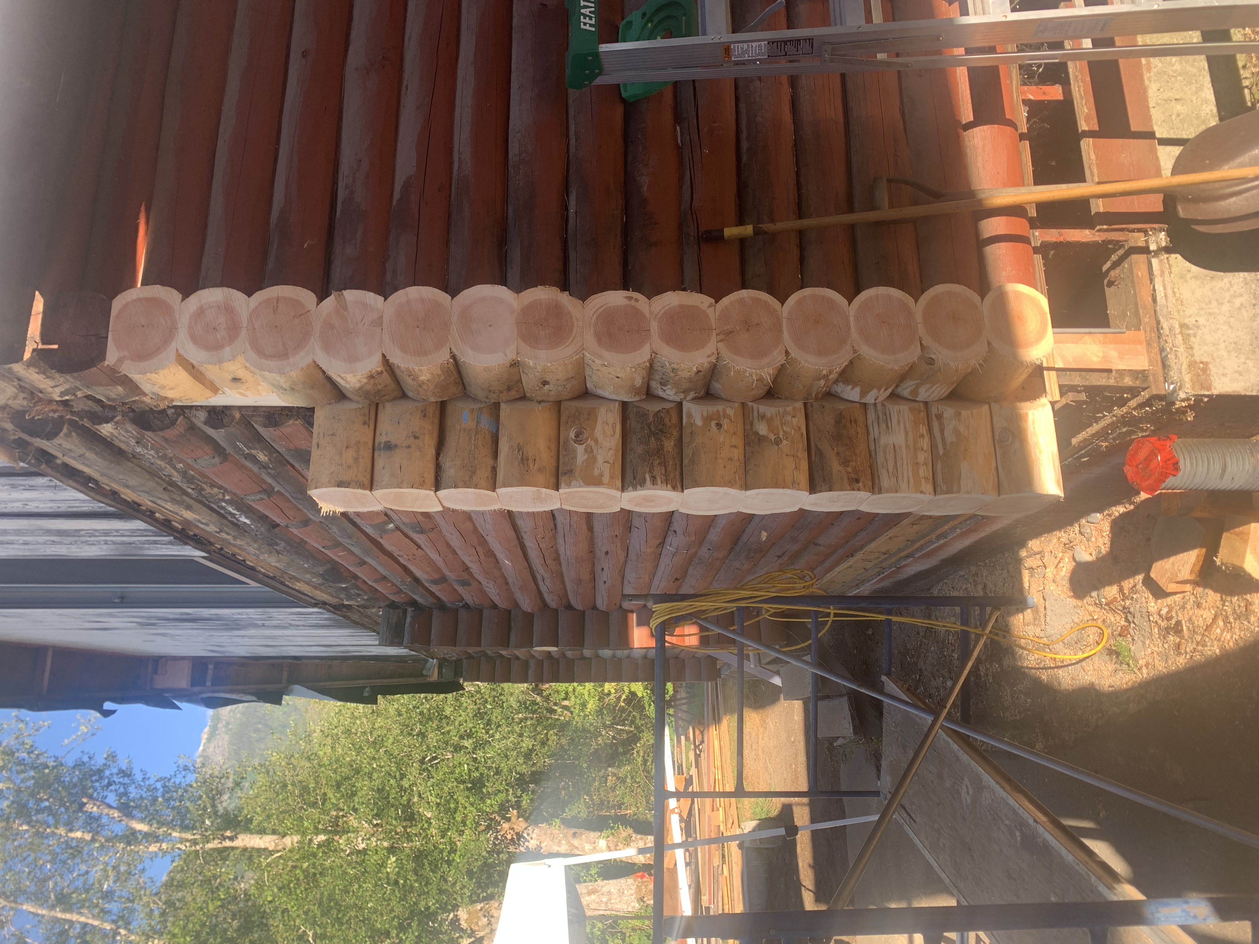 Log repair and restoration work